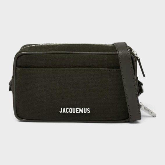 Jacquemus Logo Le Baneto Crossbody Bag Khaki Dark Green