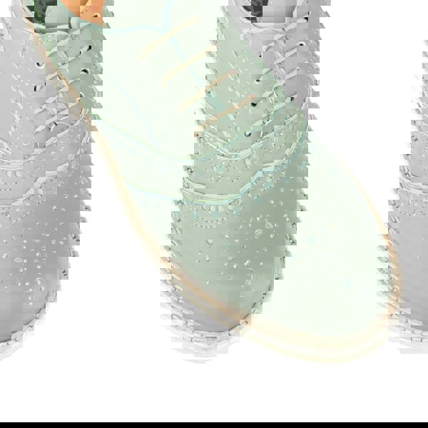 Embassy London Brick Lane - Green - Women's contrast leather lace-up brogue