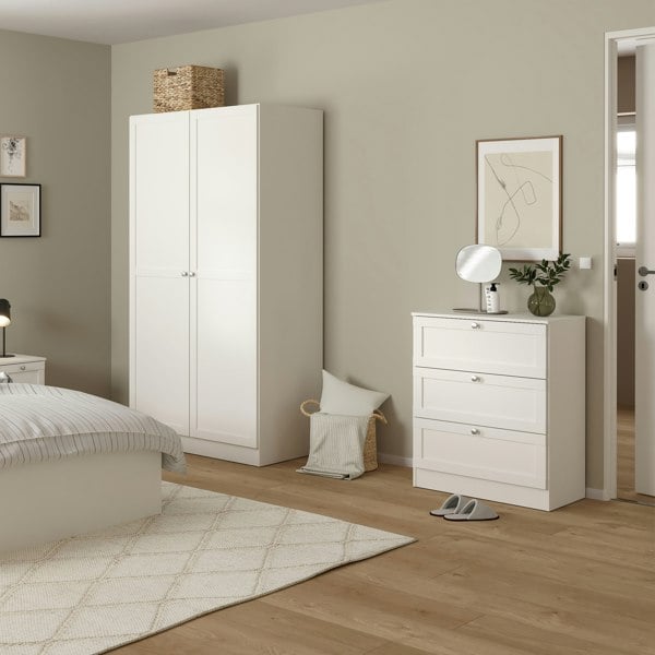 Furniture To Go Brande Chest with 3 Frame Drawers in White