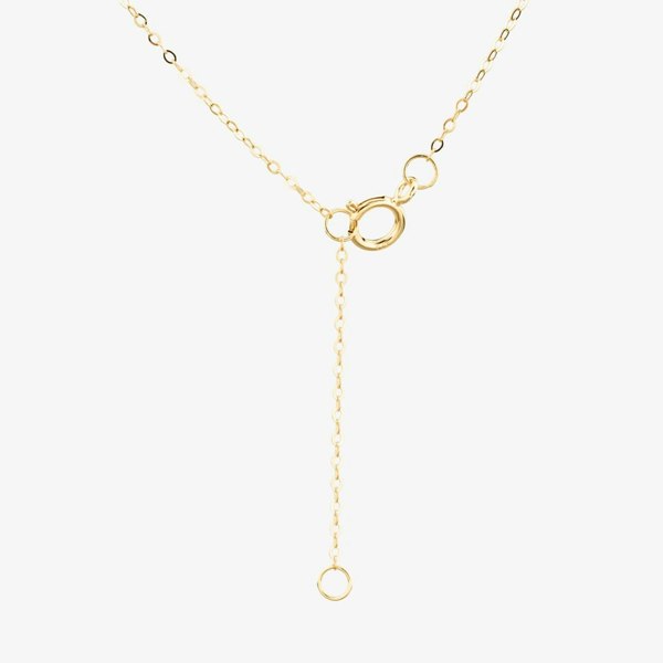T. H. Baker 9ct Yellow Gold Cubic Zirconia Open Heart Necklace 1.19.2744