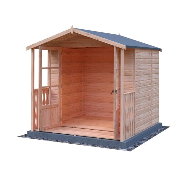 Shire Alnwick 7x7 12mm interlock Clad wooden Summerhouse - Best Shed