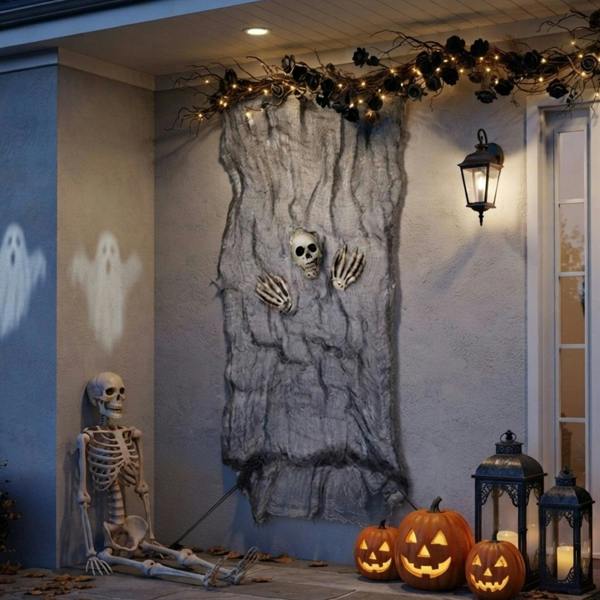 Garden Greatness Halloween Creepy Cloth Skull Decoration
