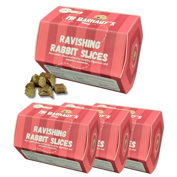 Mr Barnaby's Ravishing Rabbit Slices Dog Treats (Pack of 4)