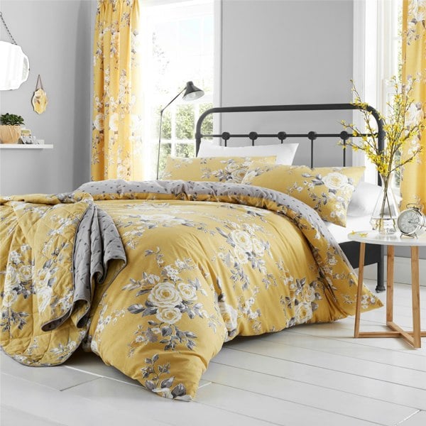 Catherine Lansfield Canterbury Floral Reversible Duvet Cover Set