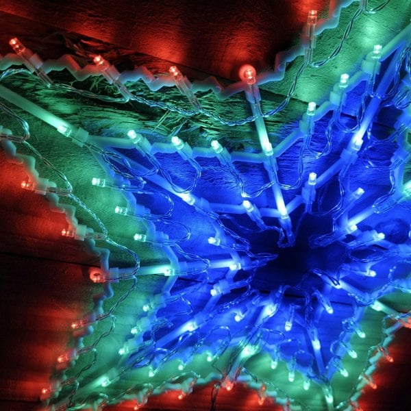 Samuel Alexander 50cm Multi Colour LED Window Star Light Up Indoor/Outdoor Christmas Decorations