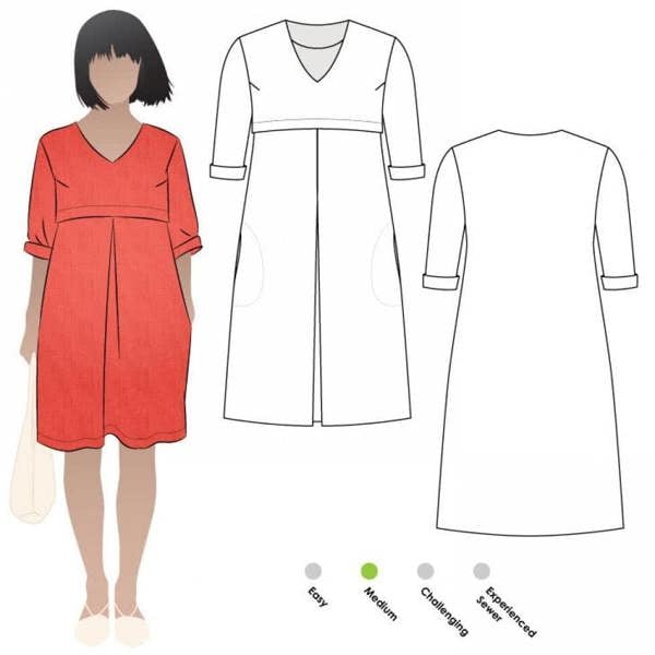 Style Arc Sewing Pattern Patricia Rose Dress  - Dresses for Women - Intermediate
