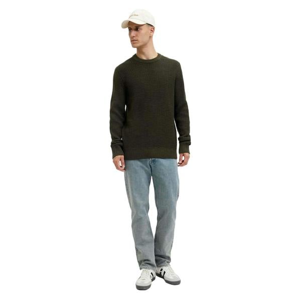 Jack And Jones Mens Textured Long-Sleeved Jumper - Rosin - 