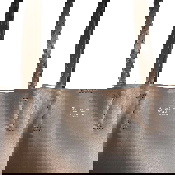 Assots London 'ADELA' Tan Smooth Real Leather Unlined Designer Tote Bag