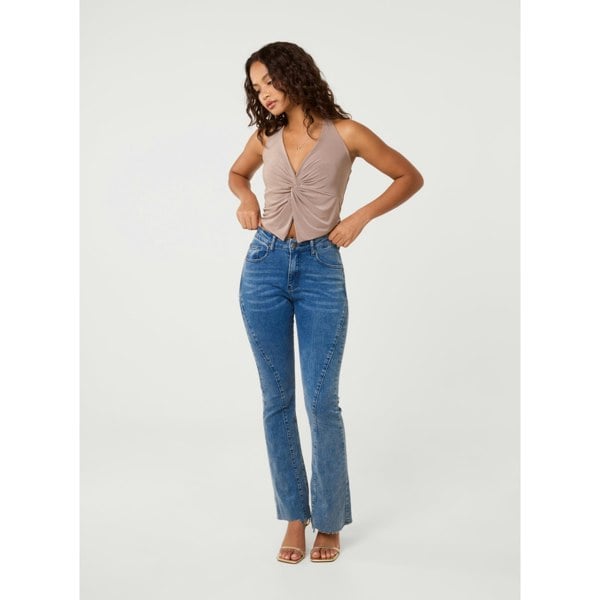 Pink Vanilla Knot Front Halter Top