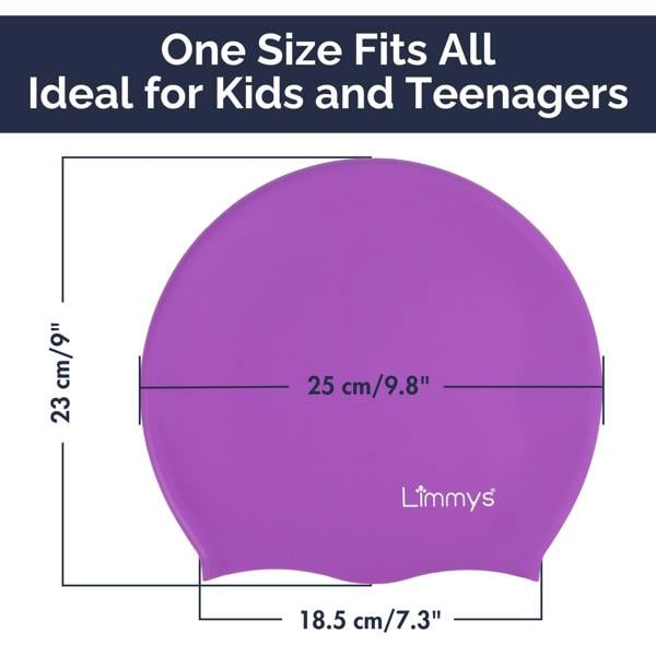 Limmys Premium Kids Long Hair Swim Caps
