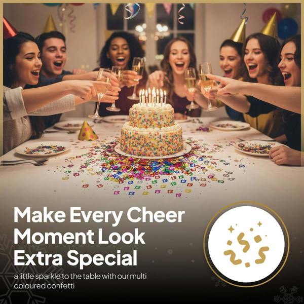 13th Birthday Multicolour Foil Confetti Pack for Party Table Decorations, 1 Pack to 4 Pack image 5