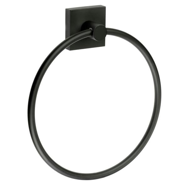 Matt black towel ring