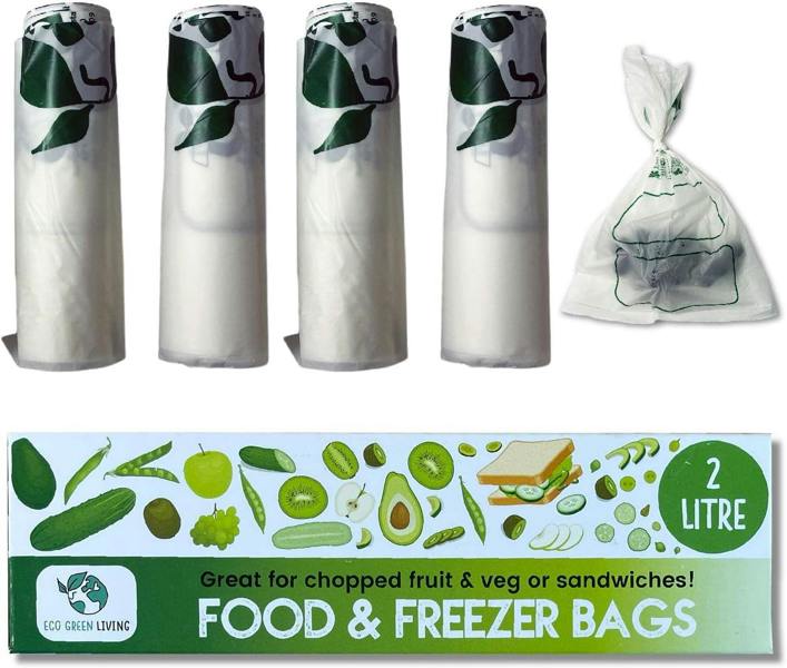 Eco Green Living 2L Freezer bags (35) x 4, 140 bags