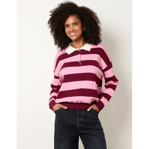 Blue Vanilla Striped Long Sleeve Jumper