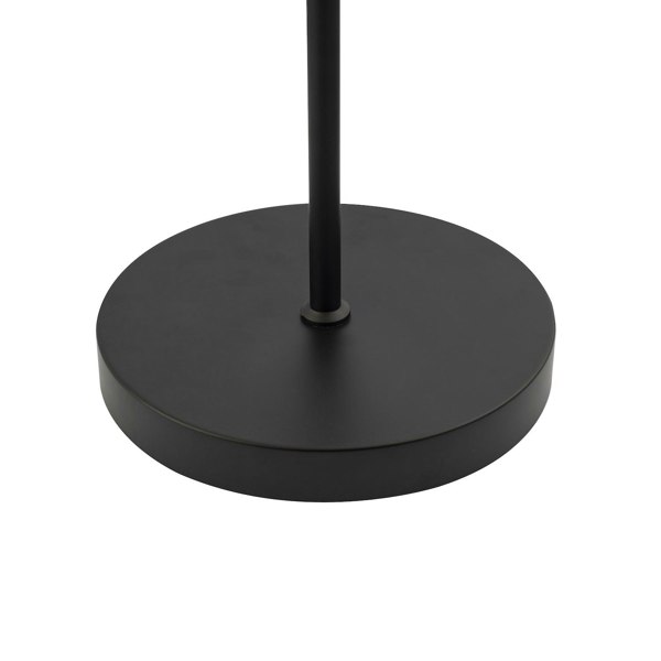 Traditional Reading Floor Lamp in Matte Black with Toggle Switch and Glass Shade Image 5