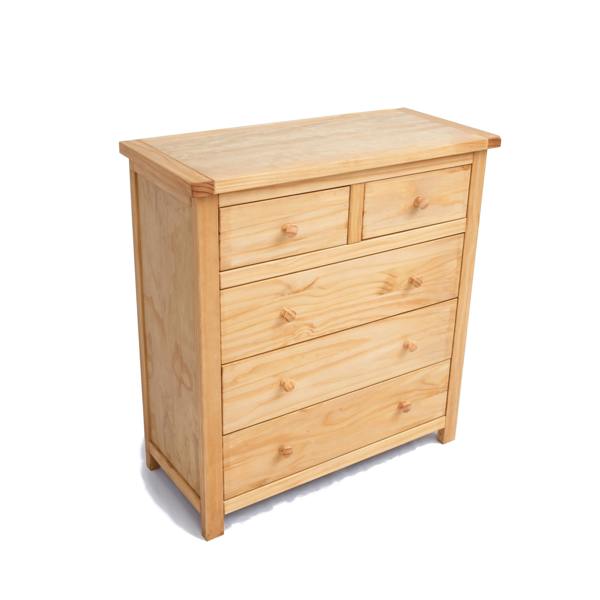 Cabinet Bits Lugo 5 Drawer Chest of Drawers Wood Knob