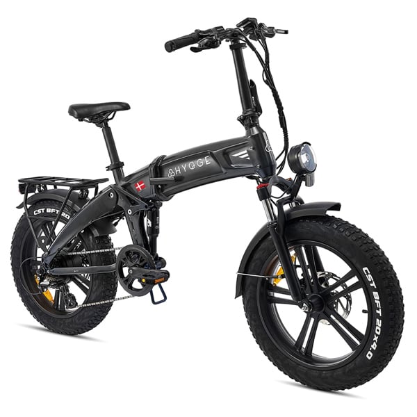 Hygge Bikes Sorø 2026 - Folding Fat Tyre E-Bike 48V 14.5Ah - Obsidian Black