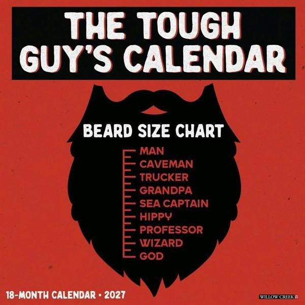 Tough Guys Calendar 2027, Wall Calendars, Month To View, Humour, Gift
