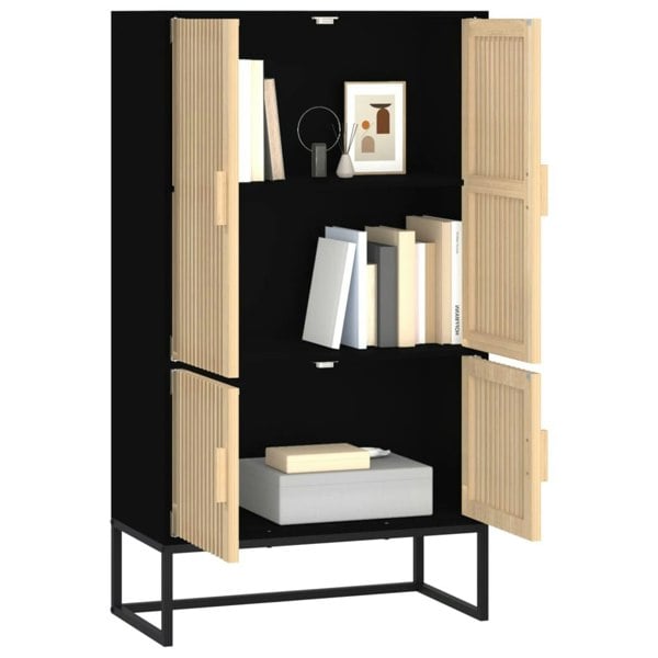 Berkfield Highboard Black 70x35x125 cm Engineered Wood