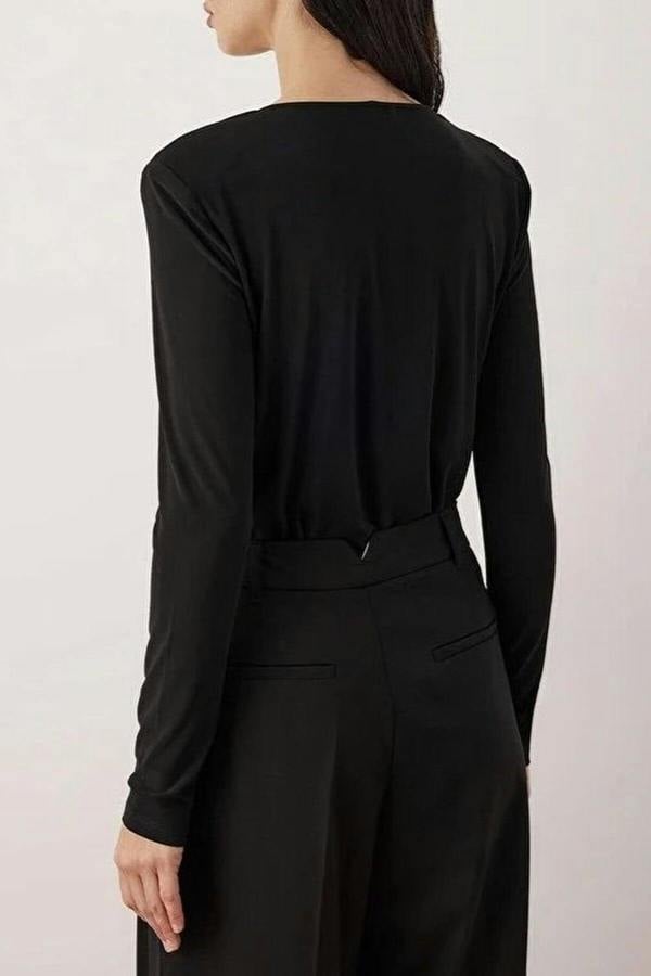 WOVCOR Lace Detailed Double Breasted Bodysuit