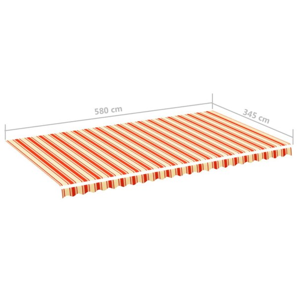 Berkfield Replacement Fabric for Awning Yellow and Orange 6x3.5 m