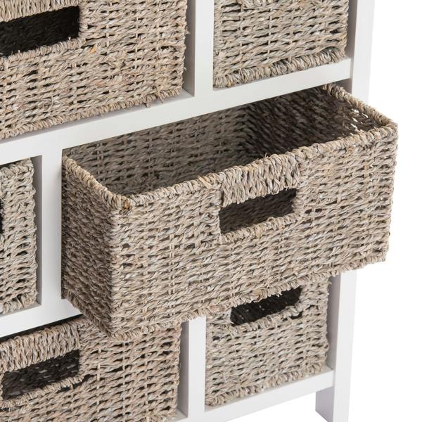 Statement Furniture Tetbury 8 Drawer Storage Unit with Baskets Assembled