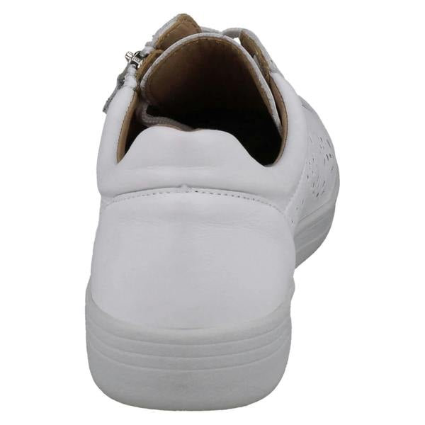 DB Shoes Ladies DB Shoes Floral Cut Out Leather Trainers Kaunas