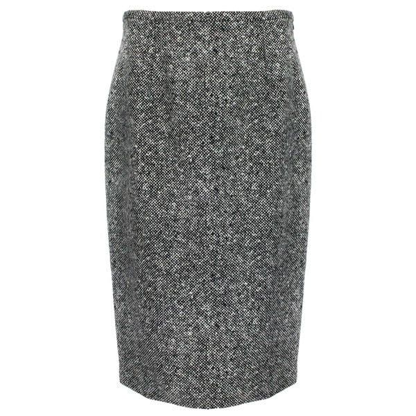 Michael Kors Collection luxurious pencil skirt in a black and white tweed