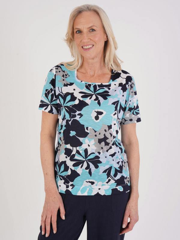 TIGI Graphic Tonal Floral Top