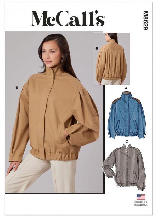 McCalls 8629 Paper Sewing Pattern – Women's Jacket, Intermediate