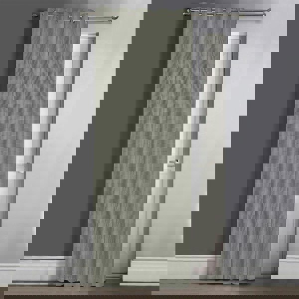 Velosso Waffle Jacquard Total Blackout Door Curtain Panel - 117cm x 213cm