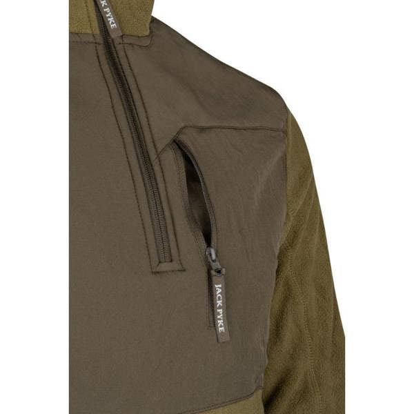 Jack Pyke Rannoch fleece pullover chest pocket with zip ideal for farmers and shooters