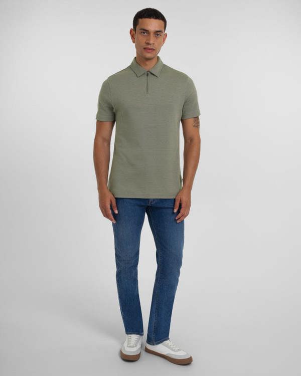 Steel & Jelly Hatton - Mini Geo Jacquard Polo Shirt