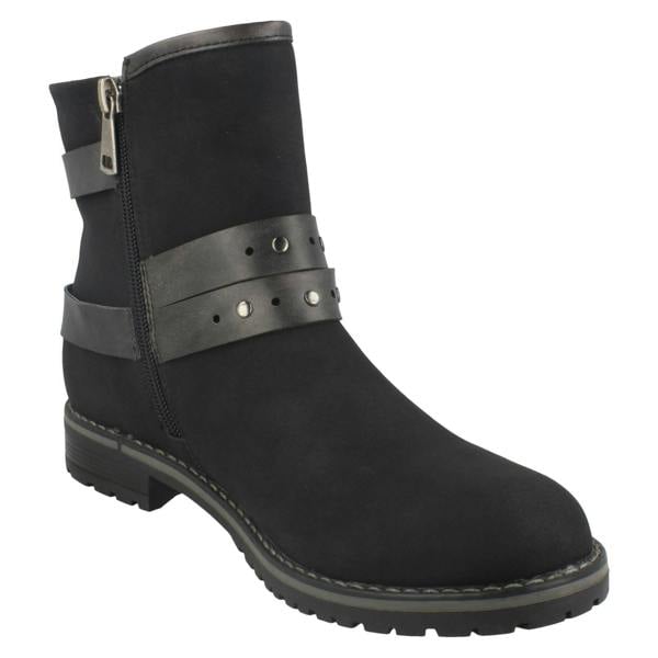 Spot On Ladies Spot On Low Heel Ankle Boots F50708