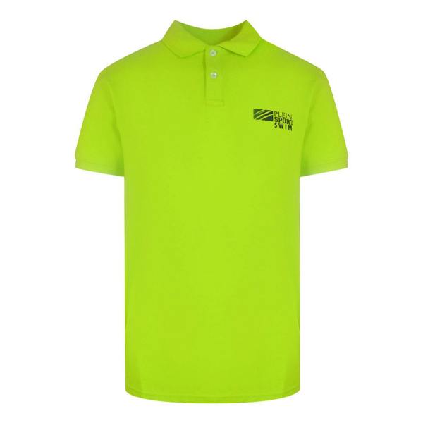 Plein Sport Basic Logo Stretch Yellow Polo Shirt
