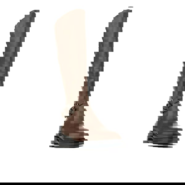 Embassy London Jamie - Brown - Women's leather tall riding boots with rounded toe in brown