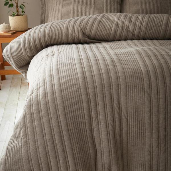 Pineapple Elephant Tamba Jersey Stripe Quilted Duvet Cover Set Mole