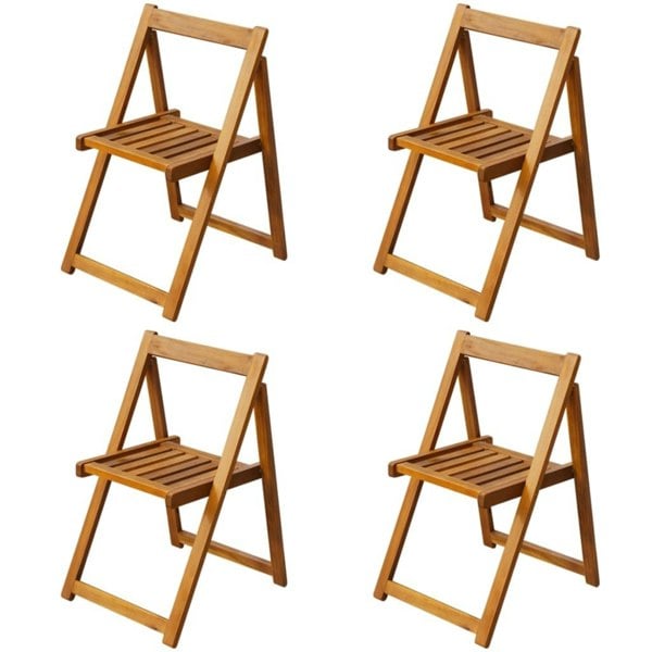 Berkfield 5 Piece Folding Outdoor Dining Set Solid Acacia Wood