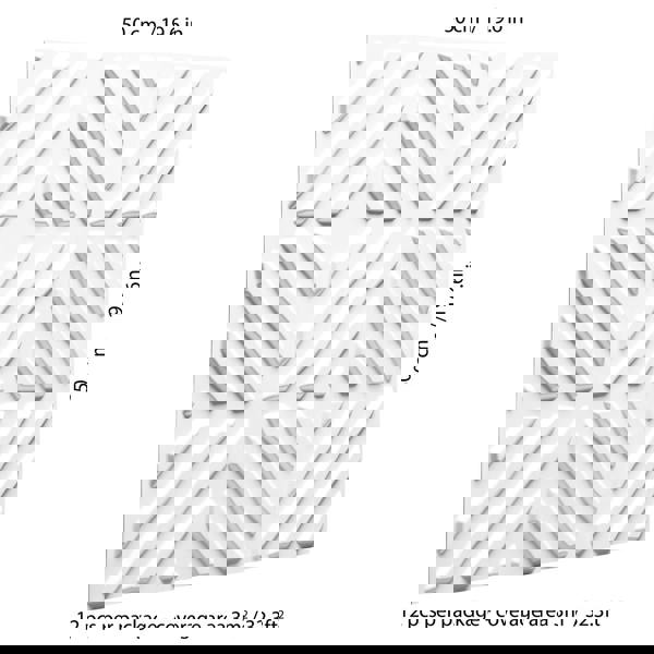 W3DPGAWA32 - Noah Eco Friendly 3D Wall Panels Decorative Tiles - 50x50 cm - 12 Boards (for 3 sqm2)