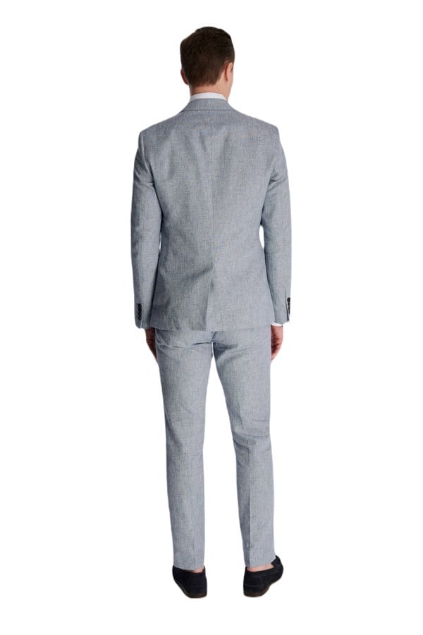 Harry Brown London Giacomo Slim Fit Cotton Linen Suit Jacket in Chambray