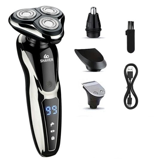 Havendro Shavers for Men Electric Razor Wet&Dry Rechargeable Rotary Cordless USB Charging