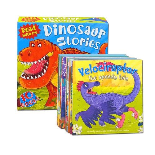 Dinosaur Adventure Stories 10 Book Set by Miles Kelly Allosaurus, Ankylosaurus, Diplodocus & MORE