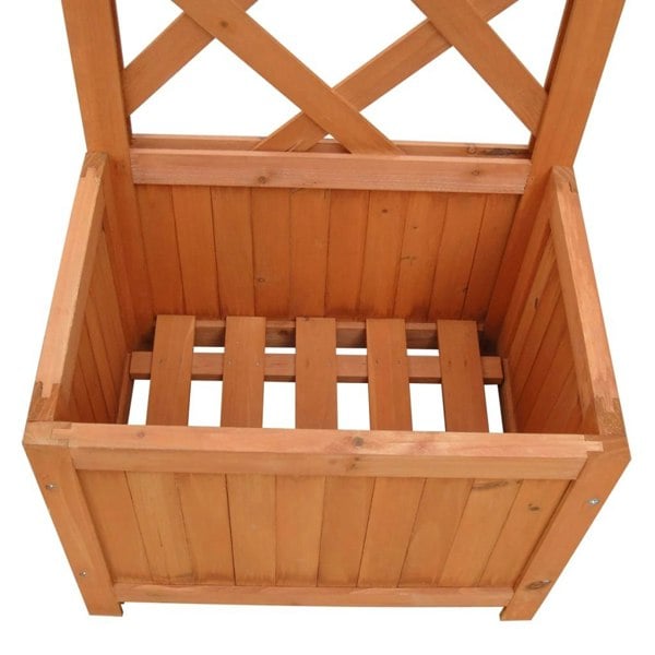 Berkfield Trellis Planter 40 x 30 x 135 cm