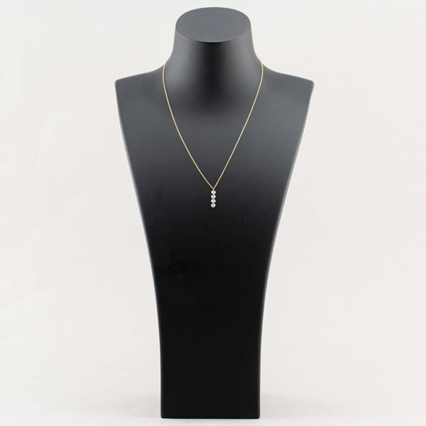T. H. Baker 9ct Yellow Gold 1.00ct Lab Grown Diamond Four Drop Pendant Necklace LGN47032-100