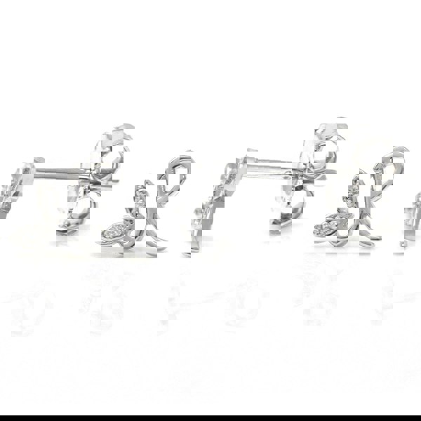 Say It With Winged Initial Earrings - Sterling Silver