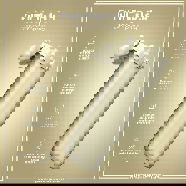 ION8 Leak Proof 1 litre Water Bottle, Recyclon, Creamy White, 1L