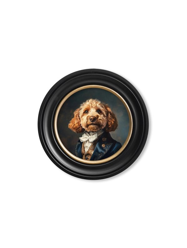 Exceptional Art Sir Barkington - Oxford round frame