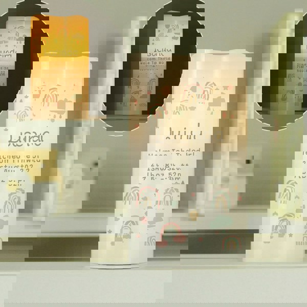 Personalised Memento Company Personalised Rainbow Night Light LED Candle