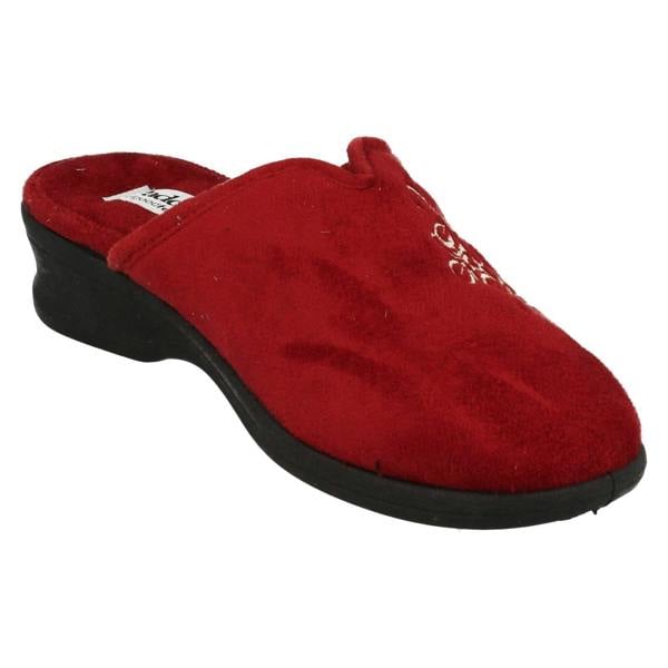 Padders Ladies Padders Wedge Heel Slipper Sable