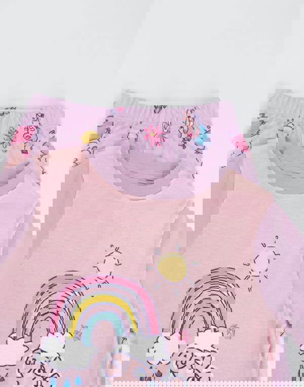 Peppa Pig Girls Multicoloured Character Long Sleeve Long Leg Pyjama Set